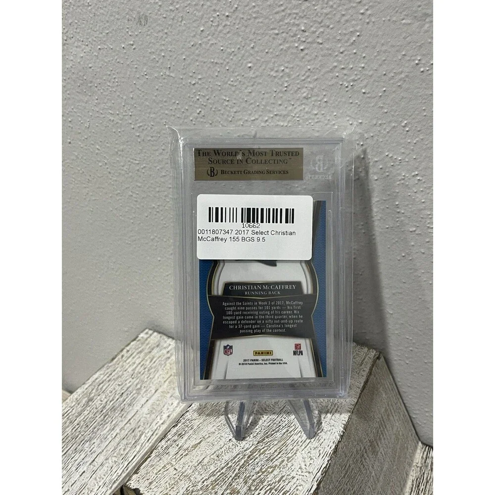 2017 Panini Select Christian McCaffrey #155 Premier Level Rookie RC BGS 9.5